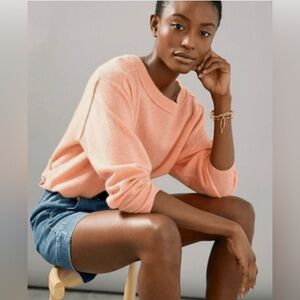 Anthropologie Pilcro Emmeline Cashmere Sweater size M In peach
